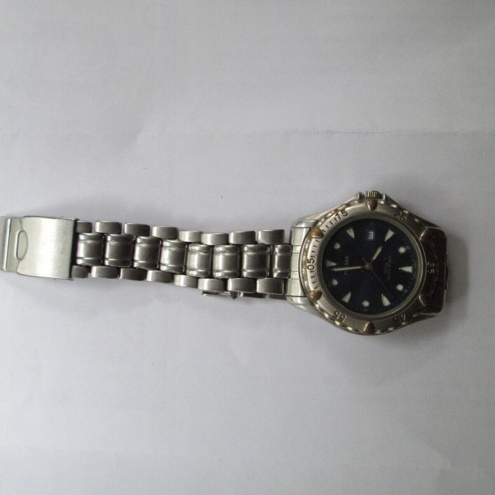 Pulsar Chronograph Mens Watch 100M Analog stainless heavy duty band